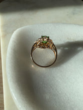 Load image into Gallery viewer, Bright Green Gold Vermeil Ring Size 10.25