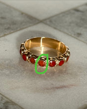 Load image into Gallery viewer, Antique 14k Gold Coral Eternity Band Ring