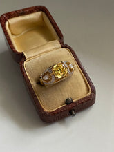 Load image into Gallery viewer, Yellow CZ Gold Vermeil Ring