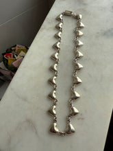 Load image into Gallery viewer, Vintage Mexico Sterling Silver Heart Necklace w/ Box Clasp 17”
