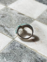 Load image into Gallery viewer, Turquoise Inlay Sterling Silver Ring Size 9.25