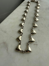 Load image into Gallery viewer, Vintage Mexico Sterling Silver Heart Necklace w/ Box Clasp 17”