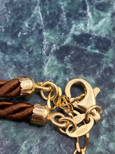 Load image into Gallery viewer, Milor Italy Tigers Eye Gold Vermeil Rope Necklace