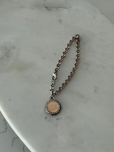 Load image into Gallery viewer, Vintage Sterling Silver & 14k Gold Bracelet 7”