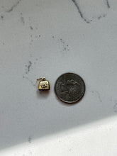 Load image into Gallery viewer, Art Deco Swiss White Enamel Edelweiss Flower Cow Bell 14k Gold Charm