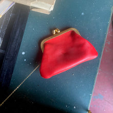 Load image into Gallery viewer, 1960s Black Purse w/ Gold Tone Biker Chain Straps