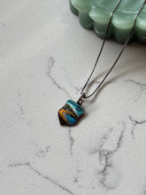 Load image into Gallery viewer, Vintage Laguna Beach California Enamel Sterling Silver Necklace 17.5”
