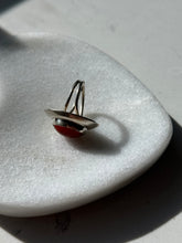 Load image into Gallery viewer, Orange Glass Sterling Silver Ring Size 5
