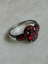Load image into Gallery viewer, Red Sterling Silver Ring Size 8

