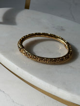 Load image into Gallery viewer, Italian Gold Vermeil Byzantine Hinged Bangle Bracelet
