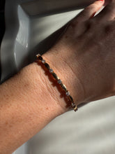 Load image into Gallery viewer, Vintage Gold Vermeil CZ Tennis Bracelet 7”
