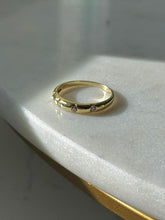 Load image into Gallery viewer, Vintage 14k Yellow Gold Natural Diamond Flush Set Band Size 9
