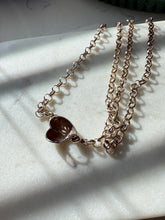 Load image into Gallery viewer, Vintage Sterling Silver Heart Necklace 33”
