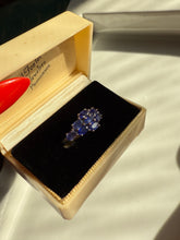 Load image into Gallery viewer, Blue Honeycomb Sterling Silver Ring Size 8.5
