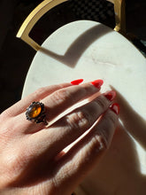 Load image into Gallery viewer, Vintage Synthetic Amber Sterling Silver Ring Size 6
