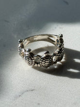 Load image into Gallery viewer, Solid Sterling Silver Turtle Ring Size 6.75
