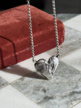 Load image into Gallery viewer, Artist Signed Sterling Silver Heart Necklace 22.5”
