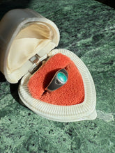 Load image into Gallery viewer, Turquoise Inlay Sterling Silver Ring Size 7.25
