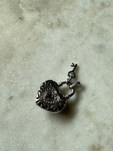 Load image into Gallery viewer, Diamond Sterling Silver Heart &amp; Key Pendant
