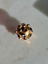 Load image into Gallery viewer, Vintage Sputnik Multi-Gemstone 18k Gold Charm
