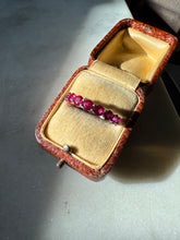 Load image into Gallery viewer, Synthetic Ruby Sterling Silver Infinity Band Ring Size 8.5
