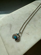 Load image into Gallery viewer, Turquoise Crab Sterling Silver Necklace 18”
