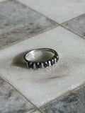 Natural Blue Sapphire Sterling Silver Ring Size 6