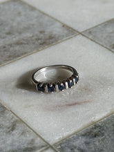 Load image into Gallery viewer, Natural Blue Sapphire Sterling Silver Ring Size 6

