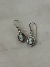 Load image into Gallery viewer, Vintage Sterling Carved Cameo Earrings
