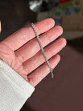 Load image into Gallery viewer, Sterling Half Cuban Half Tennis Bracelet
