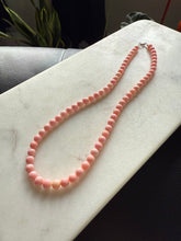 Load image into Gallery viewer, Angel’s Skin Coral Sterling Silver Necklace 18”
