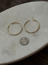 Load image into Gallery viewer, Gold Vermeil Sterling Hoop Earrings
