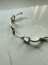 Load image into Gallery viewer, Chunky Solid Sterling Silver Horsebit Bracelet
