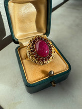 Load image into Gallery viewer, Ruby Garnet Gold Vermeil Ring Size 7.25
