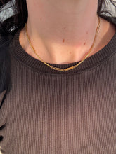 Load image into Gallery viewer, Ladder Link 18k Yellow Gold Chain 16”
