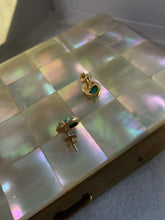 Load image into Gallery viewer, Turquoise 14k Yellow Gold Vintage Post Back Earrings
