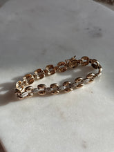 Load image into Gallery viewer, Gold Vermeil Panther Link Bracelet 7.25”
