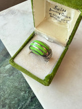Load image into Gallery viewer, Sterling Silver Gaspeite Inlay Ring Size 6.75
