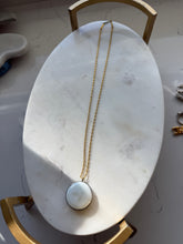 Load image into Gallery viewer, Enamel Floral Goldtone Costume Necklace 20”
