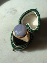 Load image into Gallery viewer, Star Sapphire &amp; Diamond 14k Yellow Gold Ring Size 8
