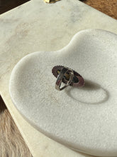 Load image into Gallery viewer, Vintage 1970s Agate Sterling Silver Ring Size 5
