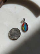 Load image into Gallery viewer, Rainbow Enamel Sterling Silver Pendant
