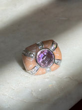 Load image into Gallery viewer, Chunky Pink Enamel Sterling Ring Size
