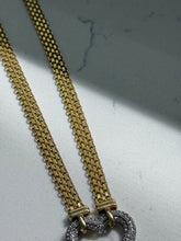Load image into Gallery viewer, Two-Tone Gold Vermeil Heart Necklace 17”
