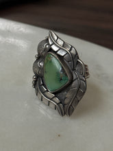 Load image into Gallery viewer, Yellow Larch Turquoise Sterling Silver Chunky Ring Size 9

