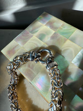 Load image into Gallery viewer, Milor Italy Chunky Byzantine Sailor Bolt Clasp Sterling Silver Bracelet 7.5”
