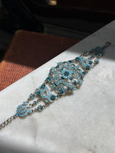 Load image into Gallery viewer, Blue Silver Plated Costume Bracelet 7”-7.75”
