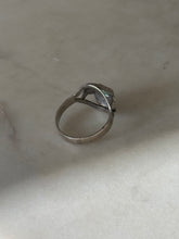 Load image into Gallery viewer, Vintage Emerald Sterling Silver Ring Size 6.75
