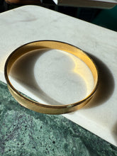 Load image into Gallery viewer, Trifari Vintage Gold Plated Bangle Bracelet 7.25”
