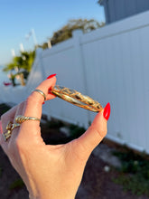 Load image into Gallery viewer, Vintage Basket Weave Textured 14k Yellow Gold Bangle Bracelet
